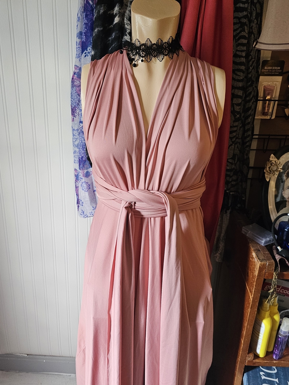 Convertible Pink Women's Wrap Dress STUNNING!